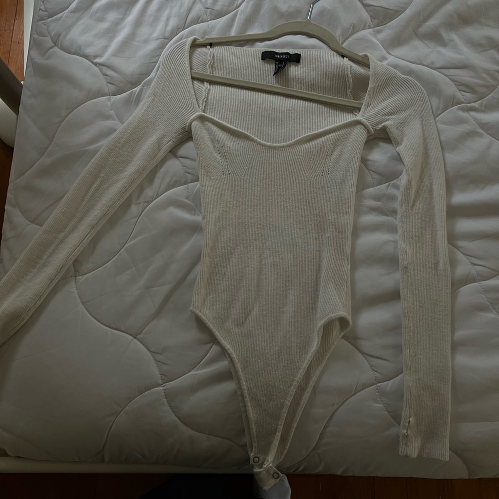 White knit bodysuit